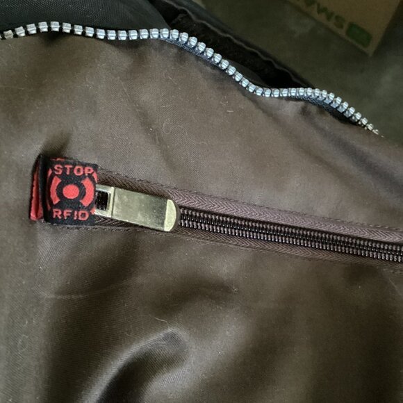 MHCNLL Anti-theft RFID Water-Resistant Nylon Crossbody Travel Bag Black 153F - Picture 8 of 9